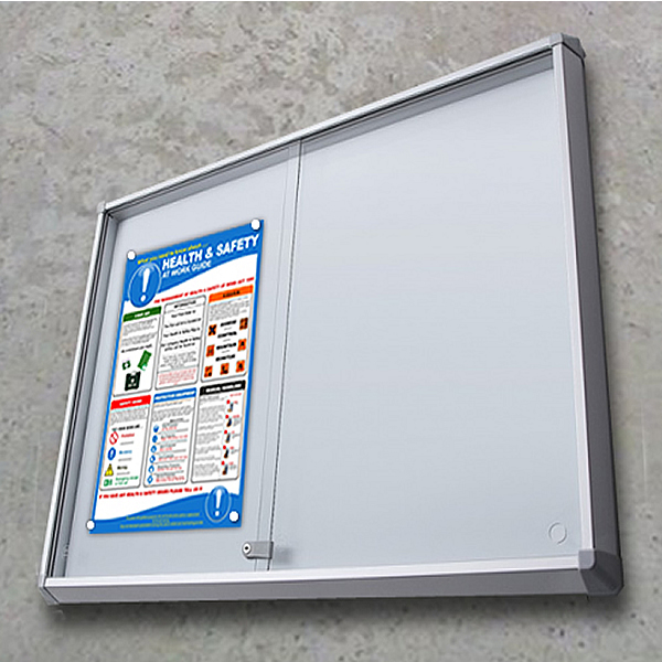 Sliding Door Noticeboard White Light Display